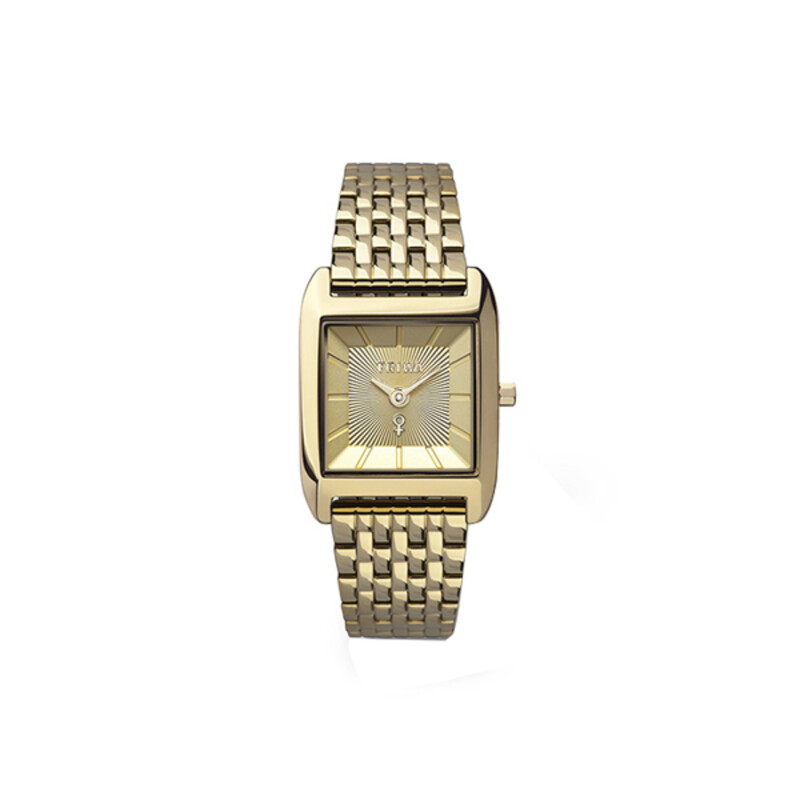 ساعت مچی عقربه ای تریوا مدل Power Gold– Gold Brace Super Slim