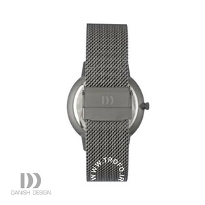ساعت مچی عقربه ای مردانه دنیش دیزاین (Danish design) مدAkilia Day/Date All Grey Mesh از نما پشت