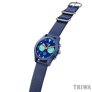 ساعت مچی عقربه ای زنانه مردانه تریوا (TRIWA) مدل Ocean Plastic Timer DEEP BLUE