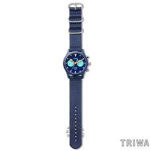 ساعت مچی عقربه ای زنانه مردانه تریوا (TRIWA) مدل Ocean Plastic Timer DEEP BLUE