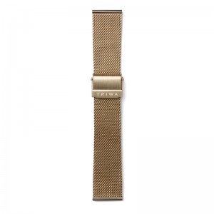 بند استیل مش طلایی تریوا مدل Gold mesh-20 mm