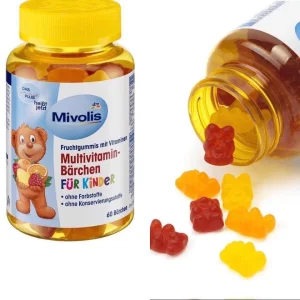 مولتی ویتامین پاستیلی کودکان برند میوولیس ساخت آلمان 60 عددی  Multivitamin-Bärchen für Kinder, Fruchtgummis, 60 St., 120 g