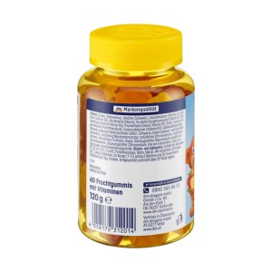 مولتی ویتامین پاستیلی کودکان برند میوولیس ساخت آلمان 60 عددی  Multivitamin-Bärchen für Kinder, Fruchtgummis, 60 St., 120 g