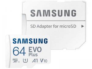 کارت حافظه MicroSDXC سامسونگ مدل Samsung EVO Plus UHS-I U1 A1 V10 ظرفیت 64 گیگابایت
