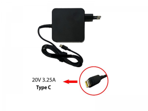 آداپتور لپ تاپ لنوو 20V 3.25A Type C مربعی-اورجینال