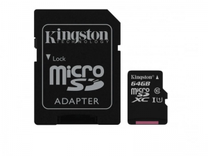 کارت حافظه microSDHC کینگستون مدل Canvas Select کلاس 10 استاندارد UHS-I U1 سرعت 80MBps ظرفیت 64GB