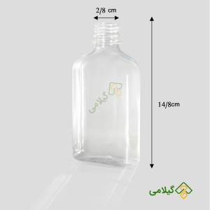 پت سفید شفاف درب ساده 250 میل