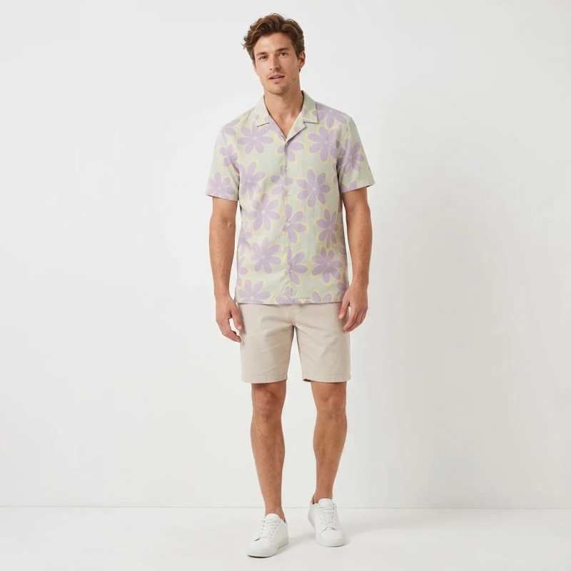 پیراهن مردانه مدل Tropical Bloom