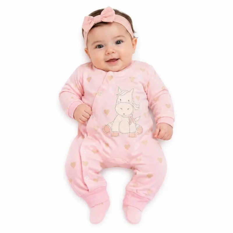 سرهمی نوزادی دخترانه مدل Unicorn Heart