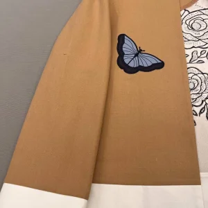 کت زنانه جلو باز گلدوزی پروانه