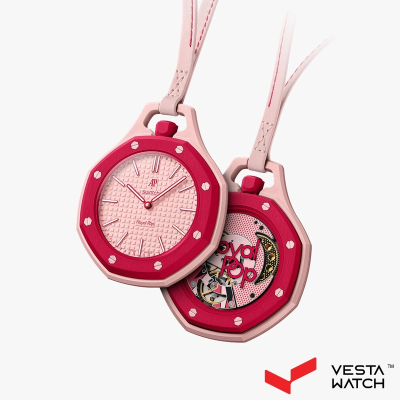 ساعت اودمار پیگه x سواچ AP X SWATCH کالکشن رویال پاپ مدل OTTO ROSSO