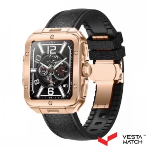 ساعت مچی هوشمند سوئیس میلیتاری SWISS MILITARY مدل SM-ALPS2-RGFRAME/BKLEATHERST