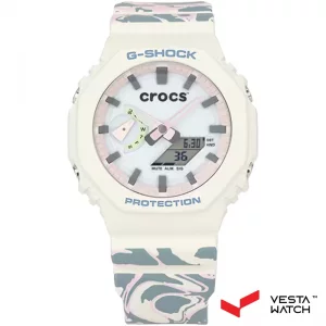 ساعت مچی مردانه و زنانه کاسیو جی‌شاک  همراه کراکس  CASIO G-SHOCK Crocs Echo Wave Bundle مدل GA2100CROCS25-7P