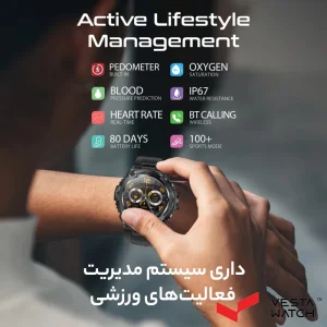 ساعت مچی هوشمند پرومیت PROMATE مدل XWATCH-R19.BLACK