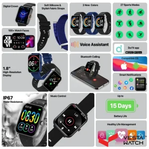 ساعت مچی هوشمند پرومیت PROMATE مدل PROWATCH-B18.GRAPHITE