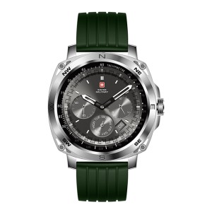 ساعت مچی هوشمند سوئیس میلیتاری SWISS MILITARY مدل SM-WCH-DOM4-SILF-GRNSIS