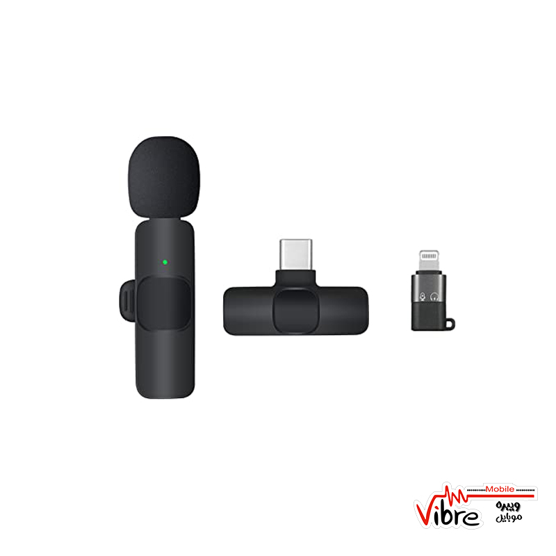 میکروفون یقه ای بیسیم گوشی موبایل تایپ سی  و لایتنینگ مدل K8 Type C  اورجینال