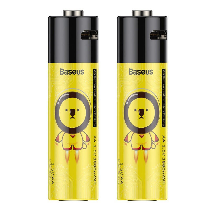 باتری قلمی قابل شارژ بیسوس (پک 2عددی) مدل Baseus Rechargeable Li-ion Battery با گارانتی