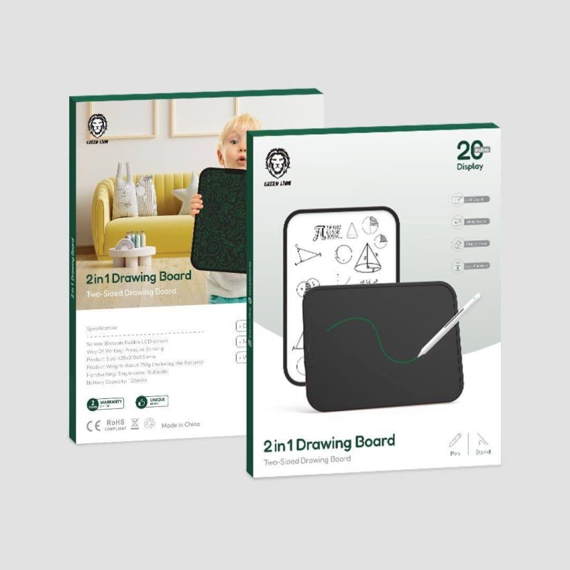 تابلو نقاشی 2 در 1 گرین 20 اینچی  مدل Green 2in1 Drawing Board