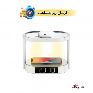 چراغ خواب پرودو با شارژر بی سیم و ساعت دیجیتال  Porodo Bedside Lamp Wireless Charger and Digital Clock