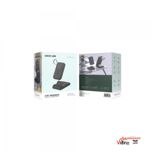 استند و پاوربانک وایرلس 10000 مگ سیف گرین لاین Green Lion 3 in 1 Magsafe 10000