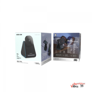شارژر وایرلس 3 کاره گرین لاین مدل  Green Lion Mag Trio Speaker, Charger, Phone Stand