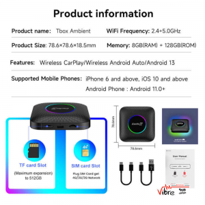 خرید Wireless Carplay Android 13 Auto Intelligent Module Bluetooth-compatible AI Box Plus WiFi 2.4+5G