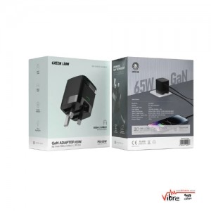 شارژر گرین لاین مدل GNGAN65W با کابل جمع‌شونده 65 وات PD 3.0