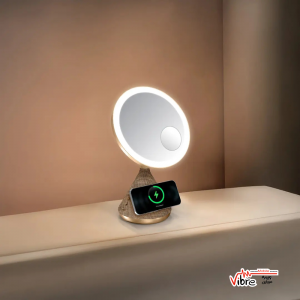 ینه آرایشی هوشمند پورودو – با اسپیکر و شارژر بی‌سیم مدل Porodo LED Makeup Mirror