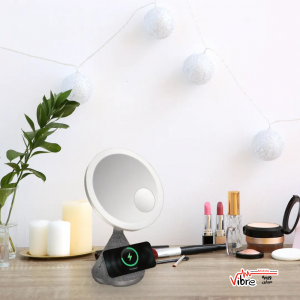 ینه آرایشی هوشمند پورودو – با اسپیکر و شارژر بی‌سیم مدل Porodo LED Makeup Mirror