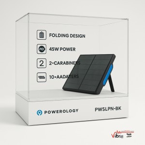 پنل خورشیدی تاشو پاورلوژی مدل SP60W توان 60 وات مونوکریستال
