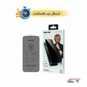 گلس ضد خش پرایوسی آیفون17 پرو مدل Green Lion 9H Steve Privacy Anti-Peeping Glass for iPhone 17pro
