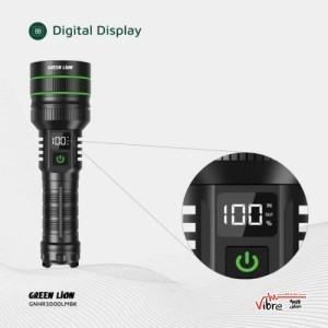 چراغ قوه حرفه‌ای گرین لاین مدل Green Lion Hyper Ray Pro LED Torch Black