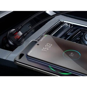 شارژر فندکی باسئوس مدل TZCCBX C0G به همراه کابل تبدیل USB-C