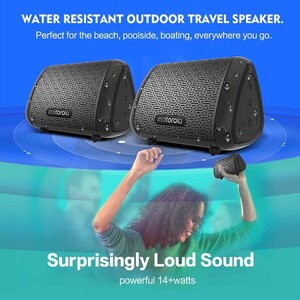 اسپیکر بلوتوثی قابل حمل موتورولا مدل Sonic SUB 340 BASS Twin بسته دو عددی