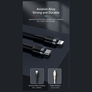 کابل تبدیل USB-C به لایتنینگ باسئوس مدل  CATLKLF-G1 Cafule طول 1.2 متر