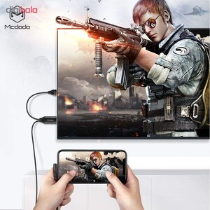 کابل تبدیل لایتنینگ به HDMI مک دودو مدل CA-640 طول 2 متر ا Mcdodo CA-6400 4K HD 90 Degree Elbow Design 8 Pin to HDMI Data Cable with