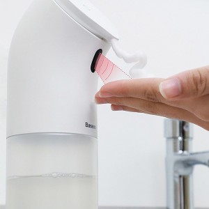 پمپ فوم ساز مایع دستشویی باسئوس فول پک مدل Minipeng Hand Washing Machine به همراه فوم مایع