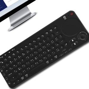 کیبورد بی سیم با تاچ پد۲ زبانه گرین Green Dual Mode Portable Wireless Keyboard with Touch Pad Black