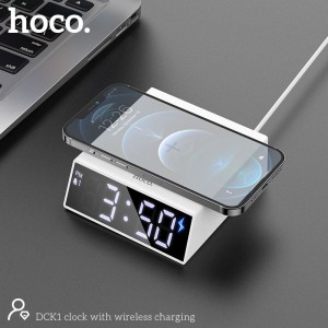 ساعت و شارژر بی سیم رومیزی مدل Hoco DCK 1