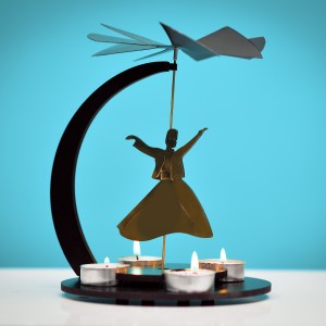 چراغ زینتی و جاشمعی طرح سماع