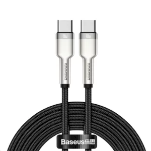 کابل بیسوس Type C به Type C 100 واتی مدل Cafule Series طول یک متر  Baseus Cafule Series Metal Data Cable Type-C to Type-C 100W 1m