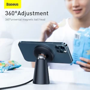پایه نگهدارنده مگنتی و شارژر وایرلس بیسوس مدل Baseus Simple Magnetic Stand Wireless Charger BS-W524