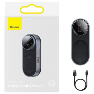 گیرنده بلوتوثی خودرو باسئوس مدل Baseus Solar Car FM Bluetooth Transmitter CDMP000001