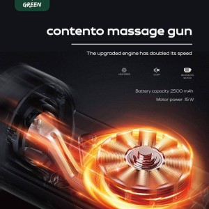 ماساژور تفنگی گرین Green Contento Portable Massage Gun 2500 mAh