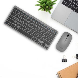ست موس و کیبورد بی سیم پرودو مدل PD-BTKBMCO-GY Super Slim & Portable