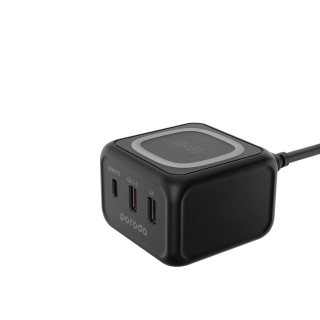 شارژر سریع بی سیم پرودو با 3 پورت خروجی مدل Desktop charger PD-FWCH005-BK