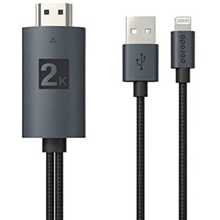 کابل تبدیل Lightning به HDMI و USB پرودو مدل Braided PD- ABHDL2 طول 2 متر