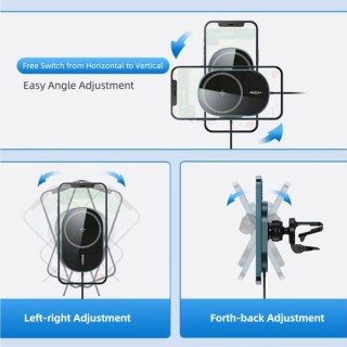 پایه نگهدارنده و شارژر وایرلس مگنتی راک مدل Rock W36 Q1 Apple Magnetic Car Charger