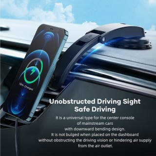 پایه نگهدارنده و شارژر وایرلس مگنتی راک مدل Rock W36 Q1 Apple Magnetic Car Charger